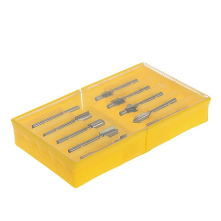 

10Pcs 1/8 3mm HSS Router Bits Wood Cutter Milling Fits Rotary Tool Set