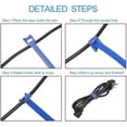 thumbnail image 4 of Reusable Cable Ties Management Straps, 50pcs Strong &Microfiber fastening cloth, Adjustable Fastener Cable Strap Hook and Loop Cord Ties, 6 Inch Black, 4 of 5