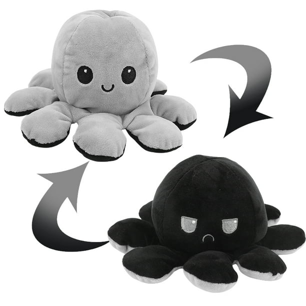 Pulpo de peluche, pulpo de peluche, pulpo reversible de doble cara, pulpo  de peluche, juguete de solución innovadora
