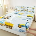 thumbnail image 3 of Manfei Excavator Twin Sheet Sets,Construction Vehicles Twin Fitted Sheet,Equipment Trucks Flat Sheet For Boys Kids,Super Cozy Room Decor,3pcs, 3 of 7
