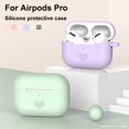 thumbnail image 2 of Flmtop Soft Silicone Wireless Earphones Protective Case with Buckle for AirPods Pro, 2 of 10