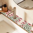 thumbnail image 2 of Yayeee Faucet Mat for Kitchen Sink 30" Diatomite Long Splash Guard Pad, Light Pink Flowers, 2 Pack, 2 of 7