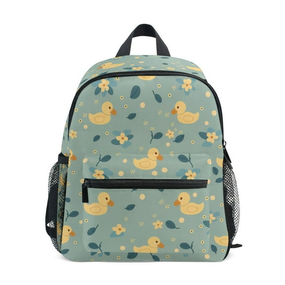 ALAZA Cute Duck and Floral School Backpack Small Bookbag Mini Bags