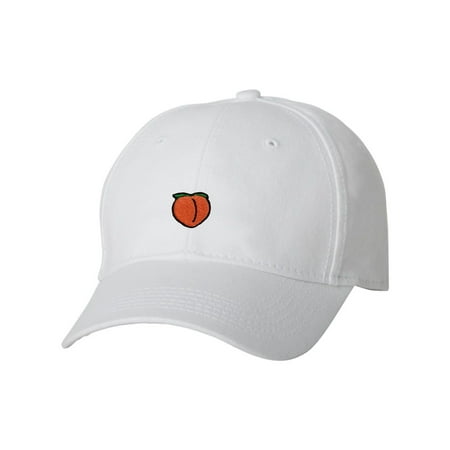 Adult Peach Embroidered Dad Hat Structured Cap