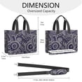 thumbnail image 3 of Paisley Canvas Tote Bag for Women with Compartments, Large Cute Boho Teacher Student Shoulder Bag Nurse Purses Crossbody Bags Work Laptop Book Bag Satchels Handbags, 3 of 6