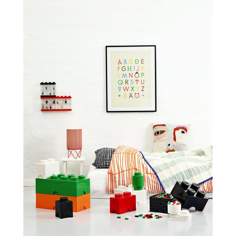 Room Copenhagen LEGO Brick Drawer, 4 Knobs, 1 Drawer, Stackable Storage  Box, Dark Green
