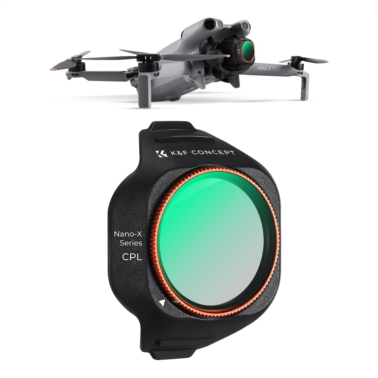 K&F CONCEPT Circular Polarizers CPL Filter, Drone CPL Anti-Glare Filter with 28 Multi-Coated HD Optical Glass Compatible with DJI Mini 5 Pro