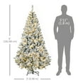 thumbnail image 3 of HOMCOM 6 Foot Snow Flocked Artificial Christmas Tree with Lights, 3 of 9