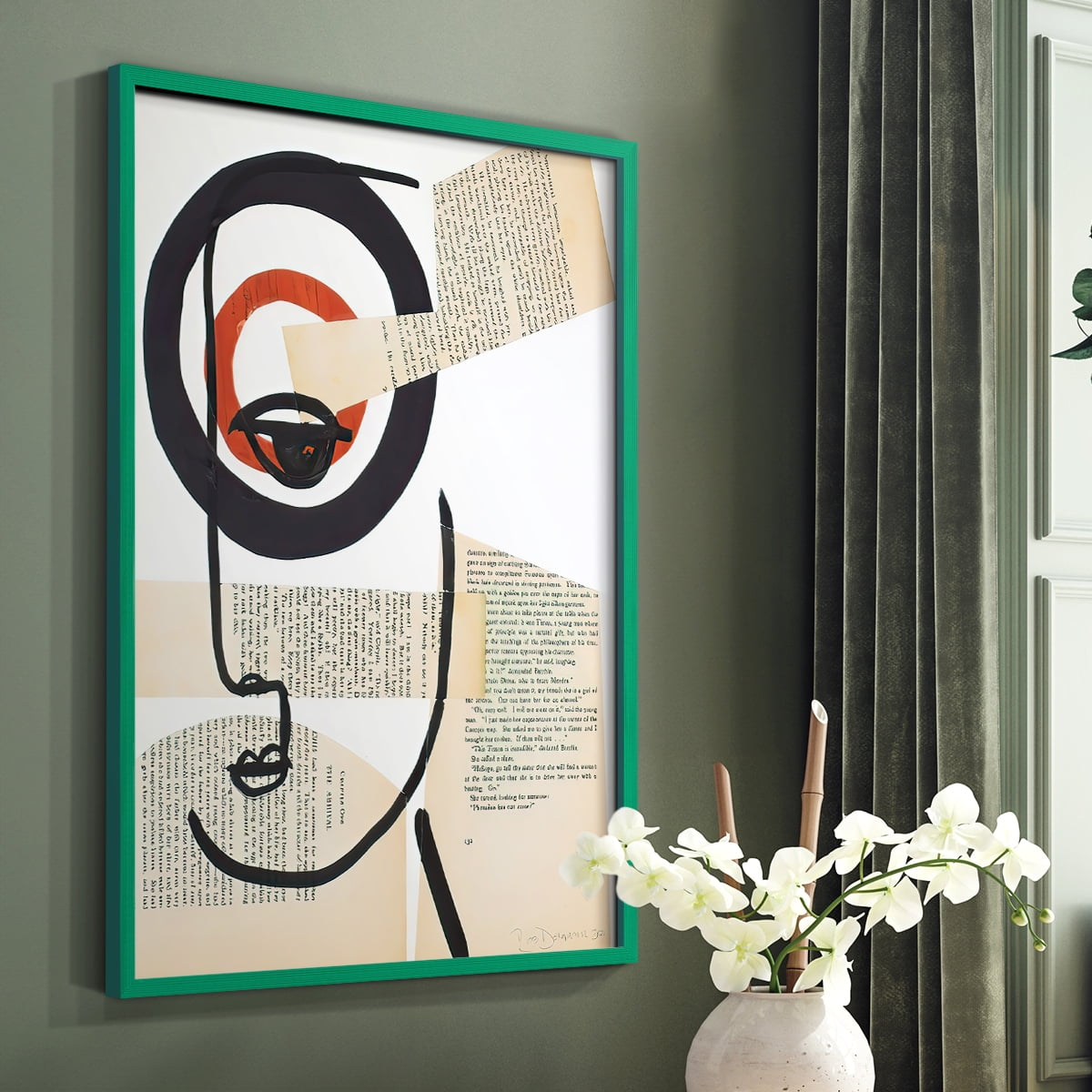 Faces of A Century I in Paper Solid Wood 8 x 10 Framed Print