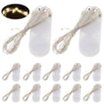 thumbnail image 2 of Miangastore Hanging Fairy Lights Transparent Button Battery 12Pcs 78.7In, 2 of 8
