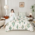 thumbnail image 4 of Homewish Teens Green Cactus Bedding Comforter Set 2pcs,Botanical Plants Twin Comforter Sets Microfiber,Western Flower Breathable Bedding Set,Luxury Bedroom Decor,Reversible, 4 of 8