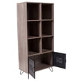 thumbnail image 2 of Flash Furniture Bibliothèque de Rangement à 6 Compartiments en Rustique, 2 of 4