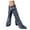 Blue, variant on Vintage Denim Knee High Boots for Women Fashion Pointed Toe Mid Block Heel Riding Booties