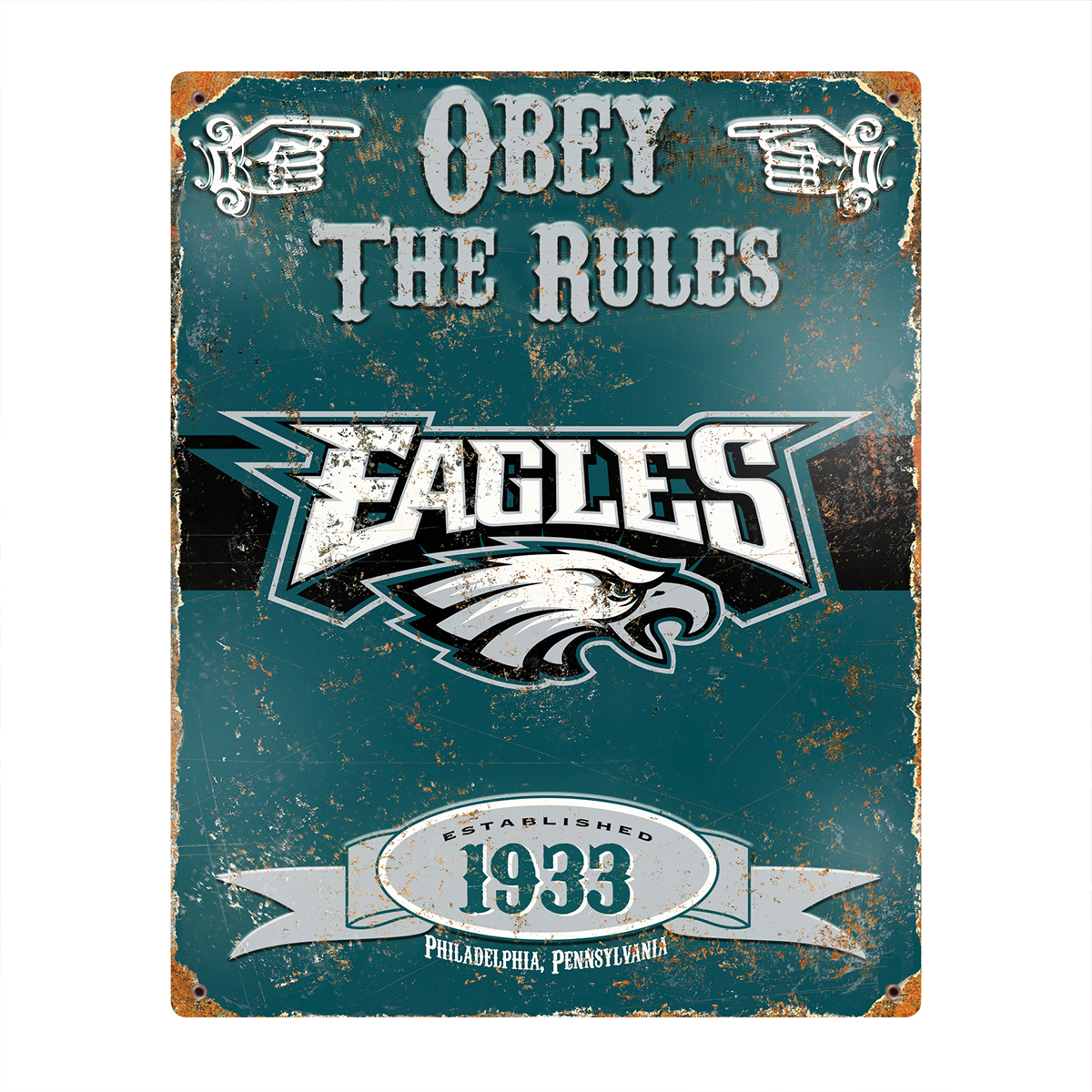 Philadelphia Eagles NFL Vintage Metal Sign (11.5in x 14.5in) - image 2 of 3