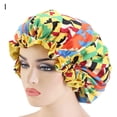 thumbnail image 2 of Women Stylish Floral Print Double Layer Large Hair Care Cap Sleep Bath Head Wrap, 2 of 8