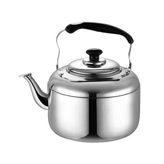 Stove Top Whistling Tea Kettle - Only Culinary Grade Stainless Steel Teapot  with Cool Touch Ergonomic Handle and Straight Pour Spout - Tea Maker Infuser  Strainer Included 