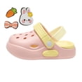 thumbnail image 4 of CUZIBR Girls Toddler Kids Clogs Garden Shoes Cute Cartoon Bunny Pattern Anti- Flat Sole Flexible Indoor Outdoor Waterproof Beach Pool Sandal Holiday Casual Sandals Footwear,RD1,2-2.5 Years, 4 of 8
