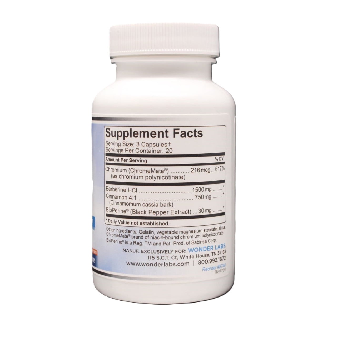 Berberine 500 mg plus Cinnamon and Chromium