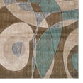 thumbnail image 2 of Linon  Milan Collection Brown/ Turquoise Geometric Area Rug, 2 of 6