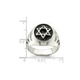 thumbnail image 3 of Mens Star of David Antiqued Sterling Silver Ring, 3 of 6