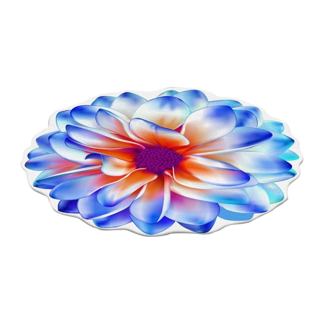 3D Shaped Peony Blooming Flower Mat Cute Summer Doormat Coir Quick Drying, Machine Washable Entryway Rug Entry Way Rugs Indoor for Outside Patio Floor Entry Porch Garage Office, 24x24IN