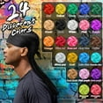 thumbnail image 2 of 1 Pcs Silky Durags Set Includes 1 Satin Durag for Men Women Long Tail Headwraps with 1 Elastic Wave Cap, 2 of 8