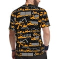 thumbnail image 2 of Wukai Yellow Excavator Print Men's Short-Sleeved Mesh T-Shirt,Quick-Dry Short Sleeve Workout T-Shirt-XX-Large, 2 of 8
