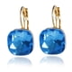 thumbnail image 2 of Pendientes Hoop Azul Personalidad Retro Huggie Pendientes Zircon Cristal, 2 of 2