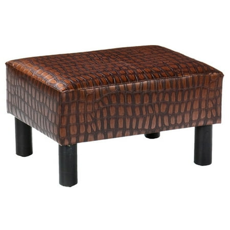 Wildon Home Thomas Ottoman/Foot Stool in Faux Alligator