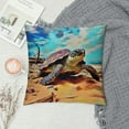 thumbnail image 2 of JEUXUS  Turtle Pillow Covers Sea Turtle Decor, Coastal Pillow Covers, Motivational Beach House Room Decor, Sea Turtle Gifts, Inspirational Sea Turtle Pillows Decorative Throw Pillows Cover, 2 of 5