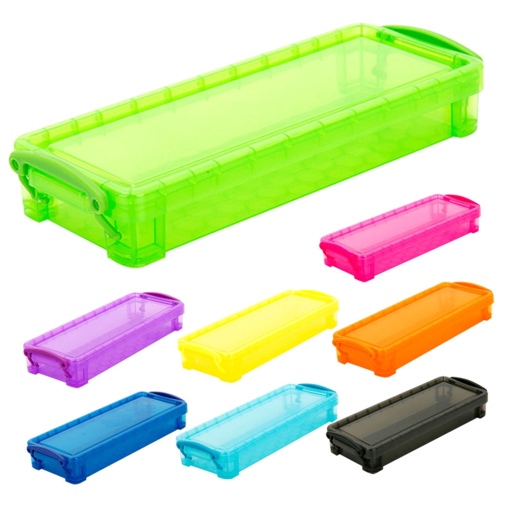 FRCOLOR  8 Pcs Pencil Packing Organizer Plastic Storage Container Boxes Travel
