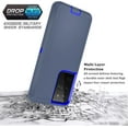 thumbnail image 3 of Galaxy S21 Ultra Case for Samsung Galaxy S21 Ultra 5G Case Military Drop Shockproof  Heavy Duty Rugged 3 in 1 Protection Cover for Galaxy S21 Ultra Phone Case (Navy+Blue), 3 of 13