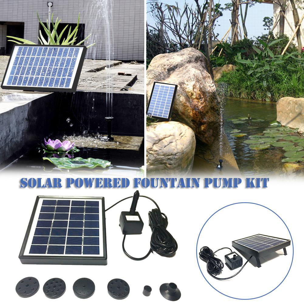 0.8 Watt Solar Power Fountain Pool Water Pump Panel Garden Plants Watering 