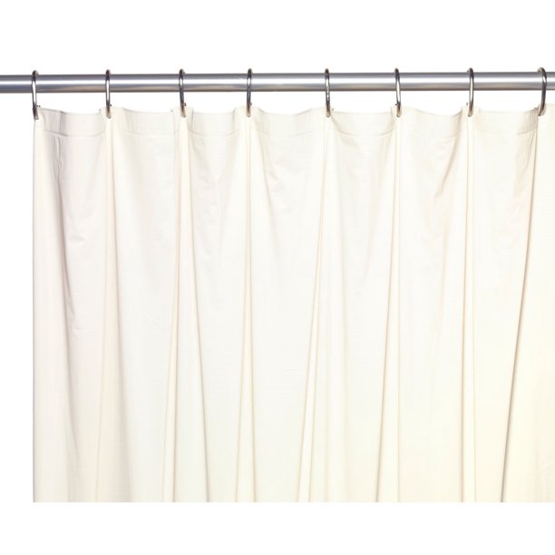 Royal Bath Extra Long 5 Gauge Vinyl Shower Curtain Liner With Metal