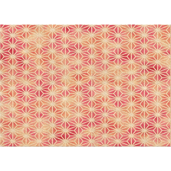 Ahgly Company Indoor Rectangle Patterned Bright Orange Area Rugs, 7' x 9'