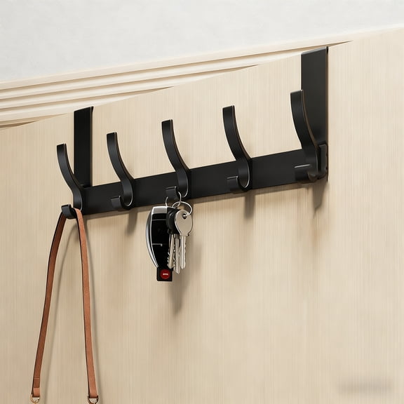 Over The Door Hooks, Door Hanger Hooks for Hanging, Over The Doors Towel Racks for Bathroom with 10 Coat Hook, Coat Rack Dorm Essentials Bathroom Accessories