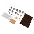 thumbnail image 2 of Kit de fabricación de pendientes de arcilla, cortador de acero inoxidable, papel de corte incisivo, franela, plástico, Kit de joyería de polímero DIY, 2 of 8