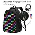 thumbnail image 2 of Fuzoiu Rainbow Hearts Print USB Backpack with Charging Port,Laptop Backpack,Business Travel Durable Laptops Backpack, for School, Work, Travel & Outdoor Activities, 2 of 7
