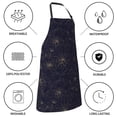 thumbnail image 5 of Kdxio Copper-Gold Gloss Outline Chrysanthemum Apron with Pockets Adjustable Kitchen Aprons for Men Women Waterproof Aprons for Cooking,Drawing,Crafting, Baking Household Cleaning, 5 of 5