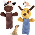 thumbnail image 1 of Juguetes para perros contra el aburrimiento, 2 piezas, juguetes para perros con chirrido, juguete para perros de peluche, juguete para masticar para perros medianos, cachorros y gatos TUNC Sencillez, 1 of 5