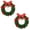 C, variant on Miniature Christmas Wreath Hanging, Small Christmas Garlands for Party Decoration (2 Pieces,2.9")