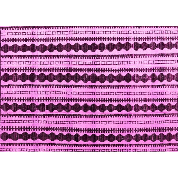 Ahgly Company Indoor Rectangle Abstract Pink Modern Area Rugs, 5' x 7'