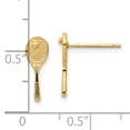 thumbnail image 2 of FJC Finejewelers 10k Yellow Gold Mini Tennis Racquet with Ball Post Earrings, 2 of 5