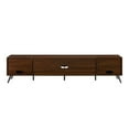 thumbnail image 5 of Walker Edison Mid-Century Modern 2-Door TV Stand for TVs up to 90”, Dark Walnut, 5 of 11