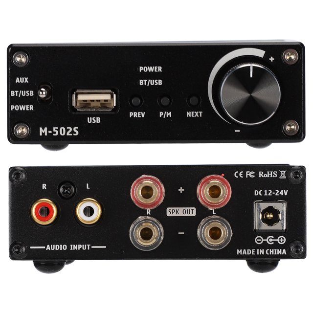 Amplificador HIFI NikouMX M-502S Amplificador de potencia digital negro