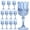 Blue, variant on 7OZ Plastic Wine Glasses, Reusable Vintage Goblets Unbreakable Drinking Glasses Crystal Water Cups Champagne for Wedding, Parties (12, Blue)