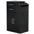 thumbnail image 2 of Beauty Spa Locking Storage Cabinets with Drawers, Hair Stylist Holders, Salon Styling Station for Hair Stylist, Black, 2 of 9