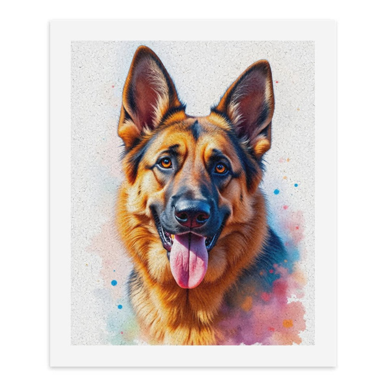 Paint By Numbers Kit for Adults Beginner - DIY Dog Portrait Colorful Abstract Art Canvas Painting Kits for Adults, Frameless Paint By Number for Adults for Home Wall Decor 16x20 Inch