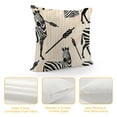 thumbnail image 4 of Qinduosi Designer Animal Print Throw Pillow Cover,Light Yellow Checkered Zebra Pattern,Decorative Square Pillowcases Cushion for Bed Living Room Outdoor Car White, 4 of 5