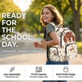 thumbnail image 4 of Jeiento Cute Dachshund Large Capacity 17 Inch Kids Backpack Set 4-Piece Lunch Bag Pencil Case Water Bottle Holder Lightweight Durable Tear-Resistant for Boys Girls, 4 of 7